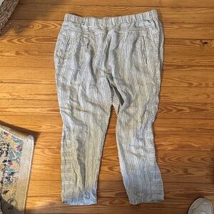 Anthropologie Black and White Striped Women's Joggers